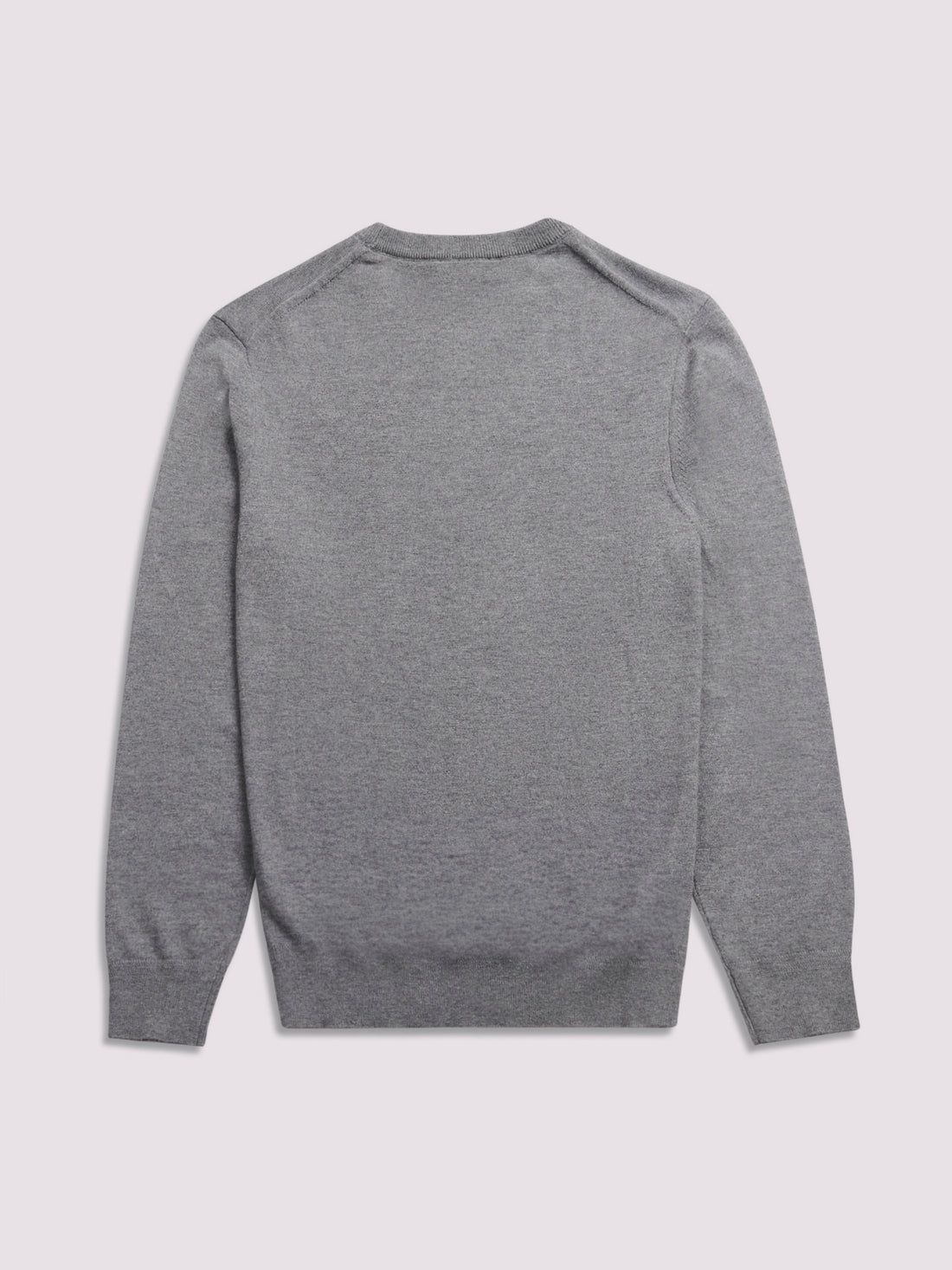 Duchamp Mens Crew Neck Knit Smoked Pearl Marl