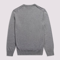 Duchamp Mens Crew Neck Knit Smoked Pearl Marl