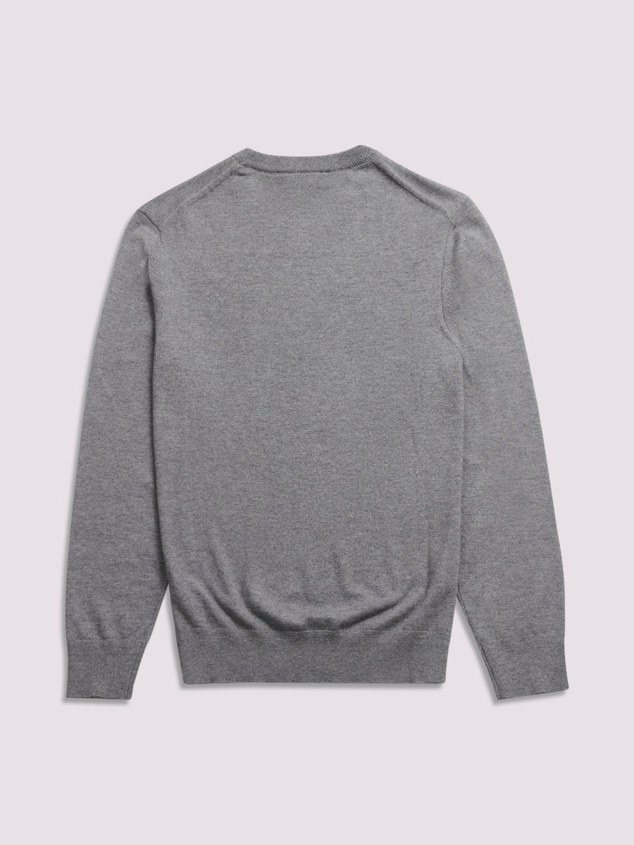 Crew Neck Knit in Smoked Pearl Marl