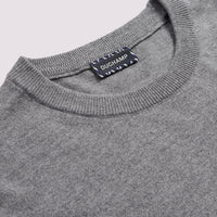 Duchamp Mens Crew Neck Knit Smoked Pearl Marl