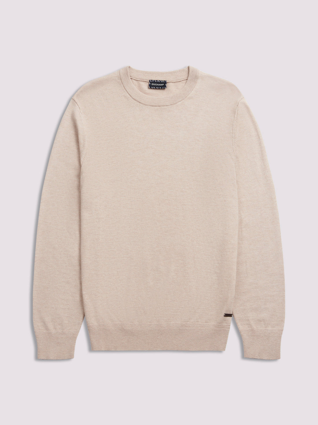 Crew Neck Knit in Silver Grey Marl