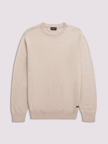 Crew Neck Knit in Silver Grey Marl