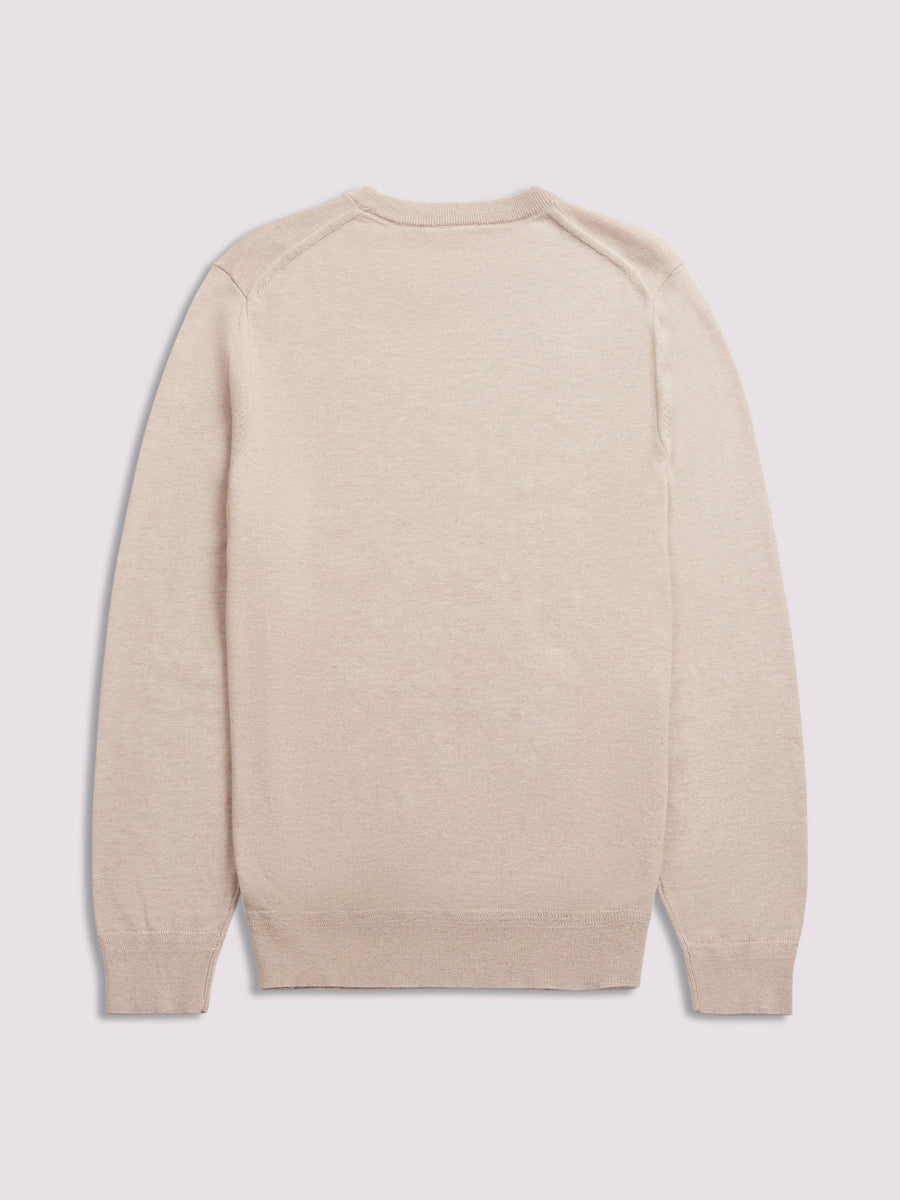 Crew Neck Knit in Silver Grey Marl