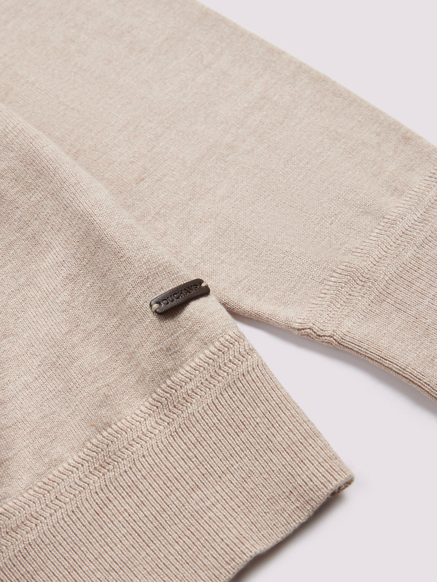 Crew Neck Knit in Silver Grey Marl