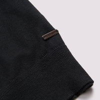 Short Sleeve Polo Knit in Black