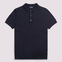 Short Sleeve Polo Knit in Deep Well