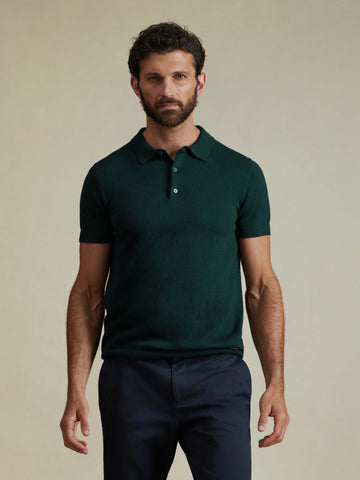 Duchamp Mens Short Sleeve Polo Knit Botanical Garden