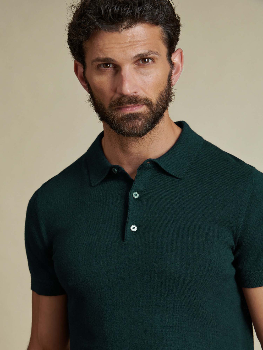 Duchamp Mens Short Sleeve Polo Knit Botanical Garden