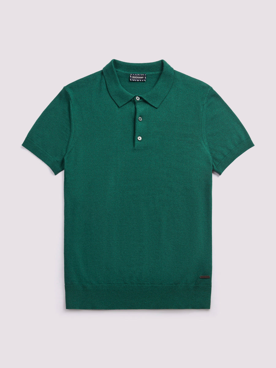 Short Sleeve Polo Knit in Botanical Garden