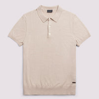 Duchamp Mens Short Sleeve Polo Knit Silver Grey Marl