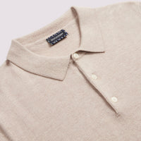 Duchamp Mens Short Sleeve Polo Knit Silver Grey Marl