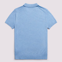 Duchamp Mens Short Sleeve Polo Knit Della Robbia Blue Marl