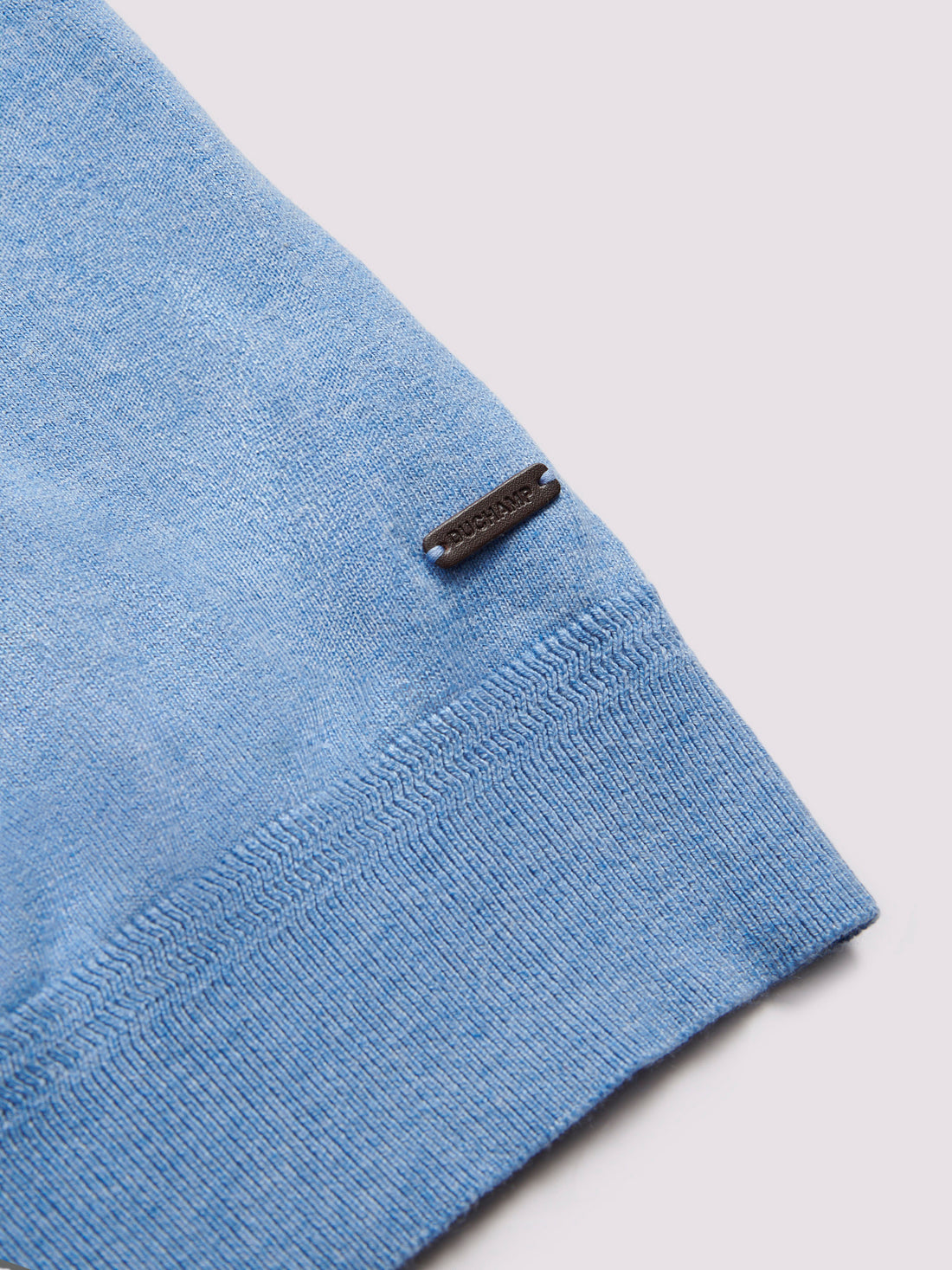 Short Sleeve Polo Knit in Della Robbia Blue Marl