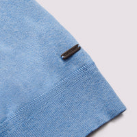 Short Sleeve Polo Knit in Della Robbia Blue Marl