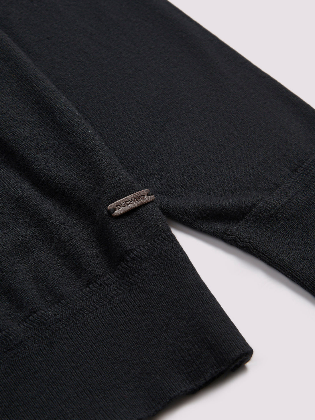 Long Sleeve Polo Knit in Black