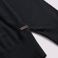 Duchamp Mens Long Sleeve Polo Knit Black