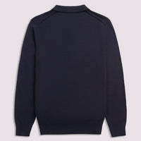 Long Sleeve Polo Knit in Deep Well