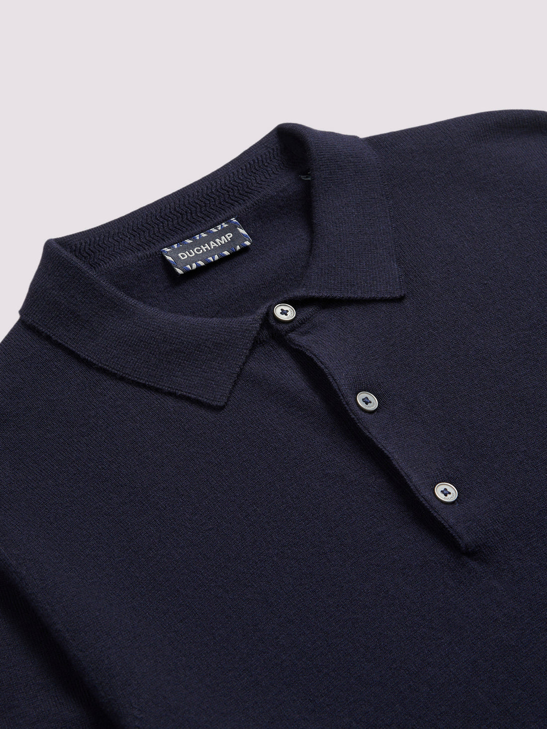 Long Sleeve Polo Knit in Deep Well