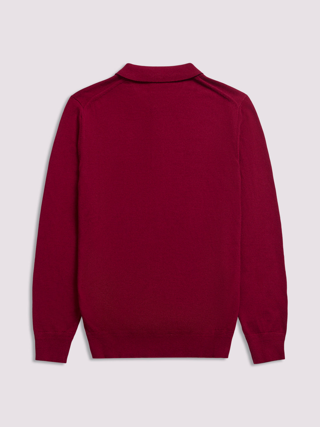 Duchamp Mens Long Sleeve Polo Knit Rumba Red