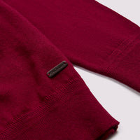 Duchamp Mens Long Sleeve Polo Knit Rumba Red