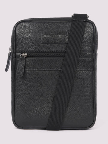 Duchamp Mens Crossbody Bag in Black