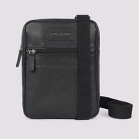 Duchamp Mens Crossbody Bag in Black