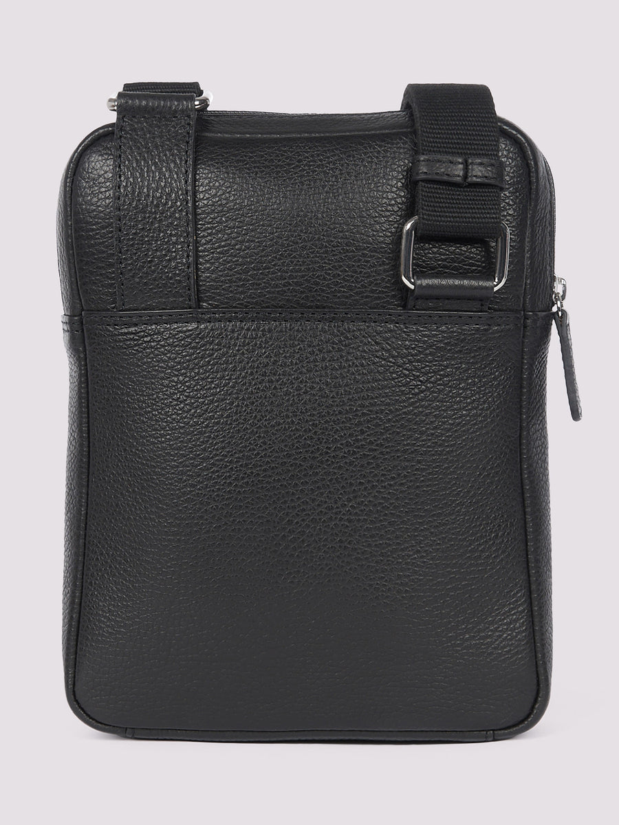 Duchamp Mens Crossbody Bag in Black