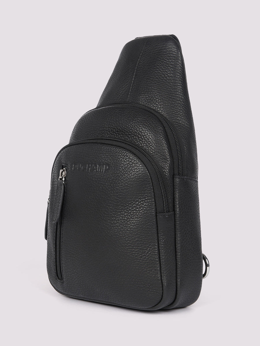 Duchamp Mens Crossbody Sling Bag in Black