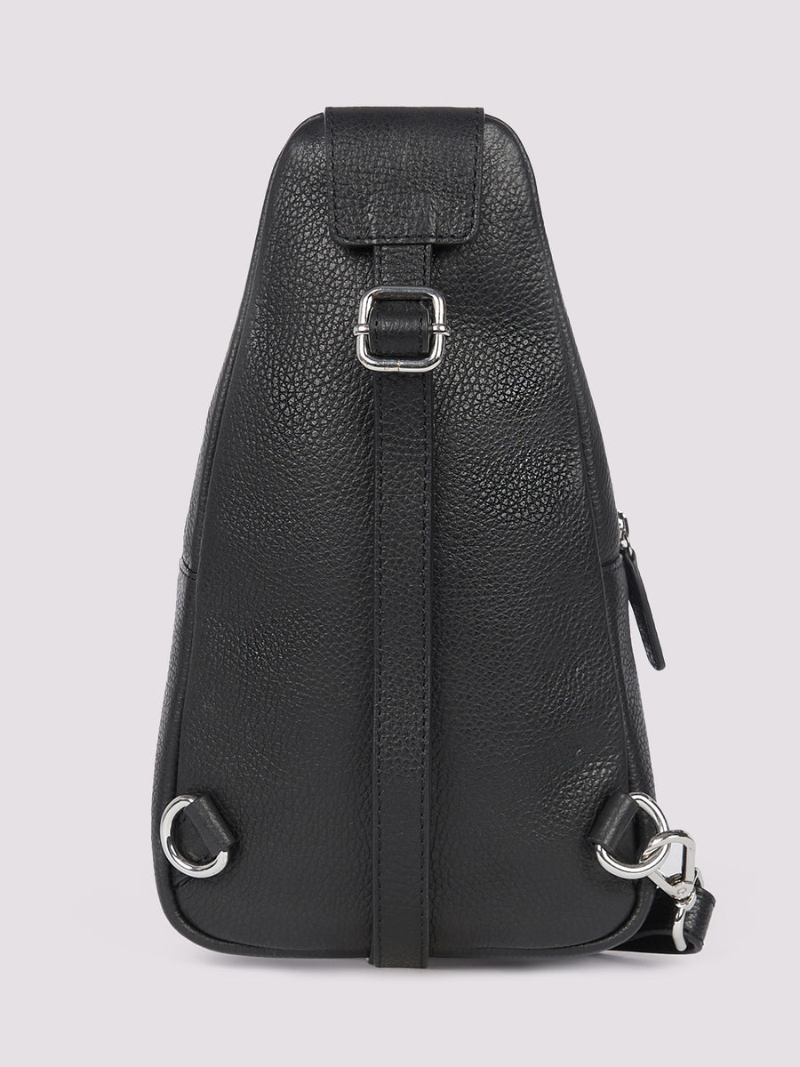 Duchamp Mens Crossbody Sling Bag in Black