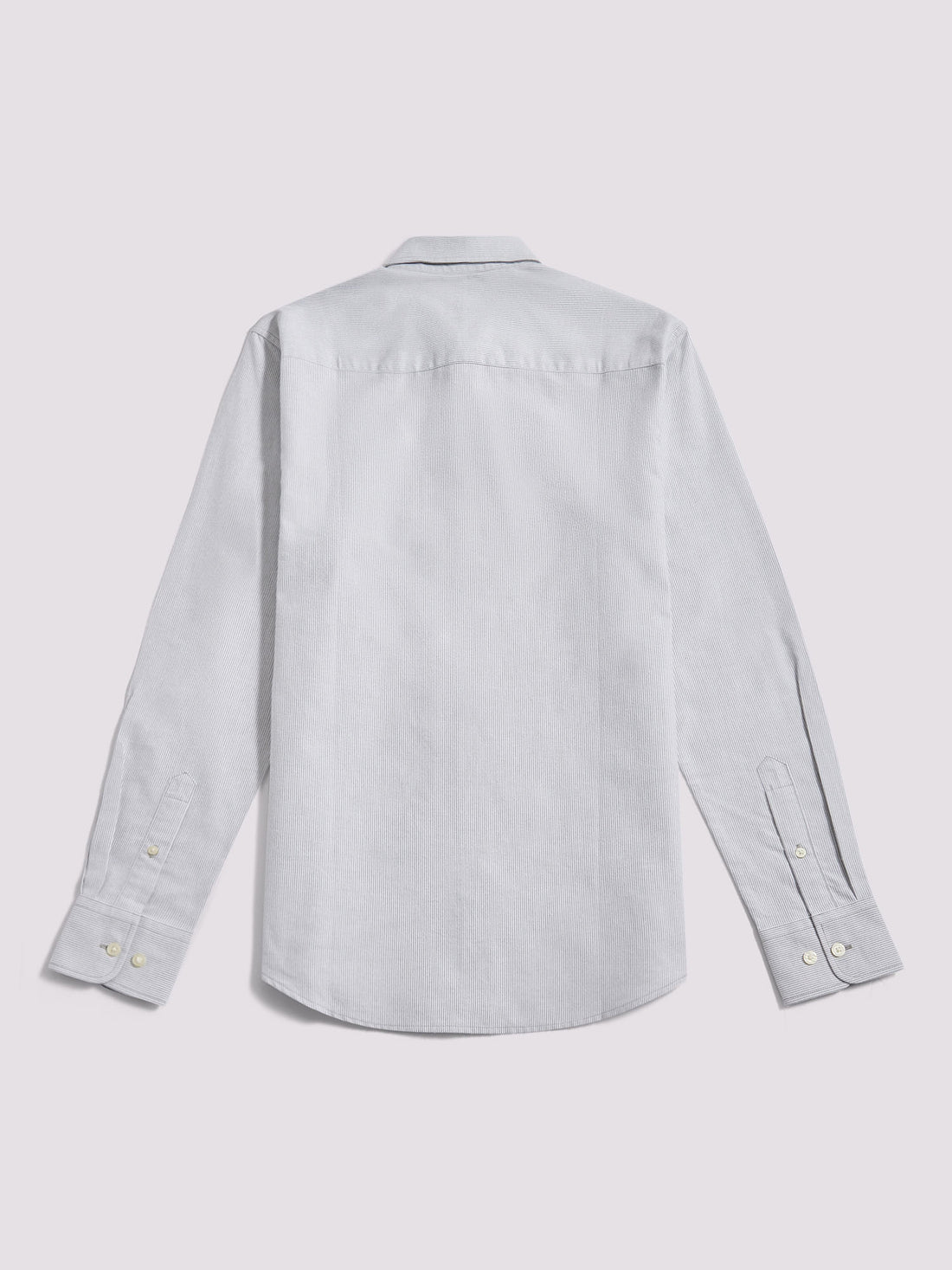 Duchamp Mens Oxford Stripe Shirt in Olivine