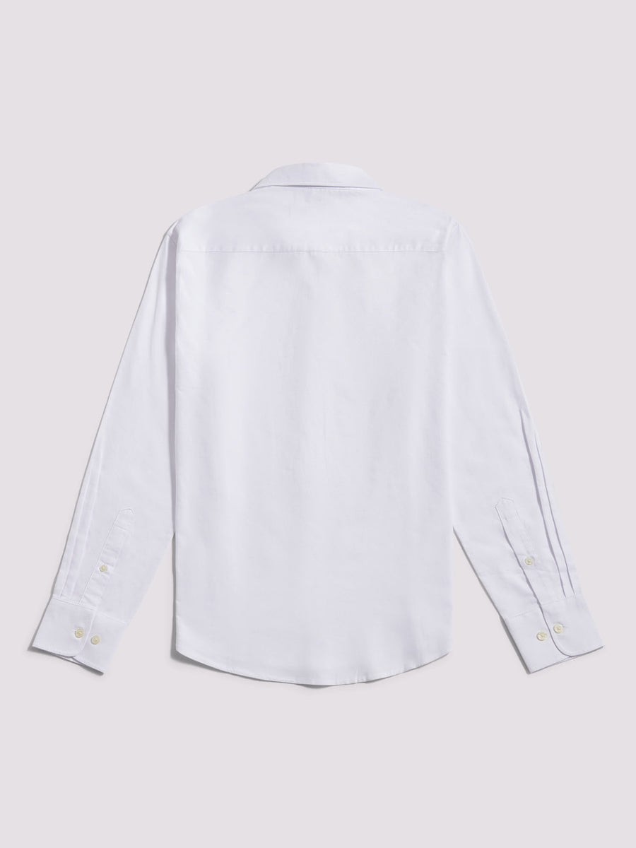 Duchamp Mens Oxford Shirt in Bright White