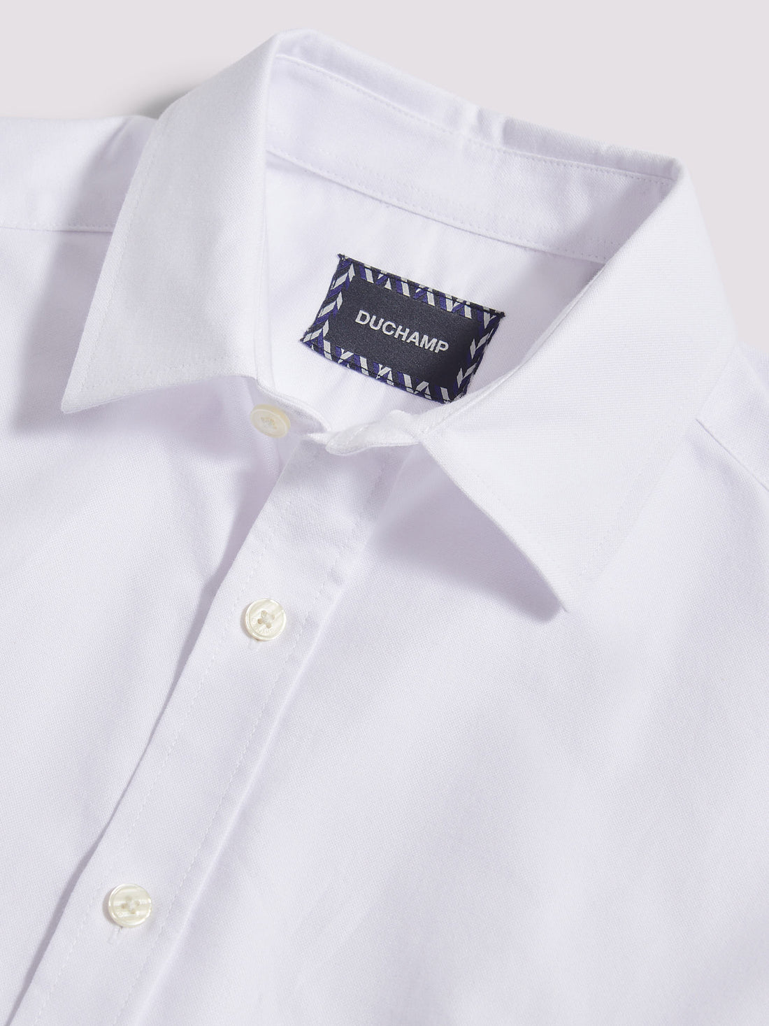 Duchamp Mens Oxford Shirt in Bright White