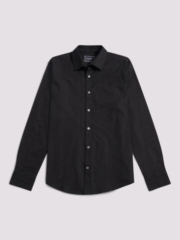 Duchamp Mens Oxford Shirt in Black