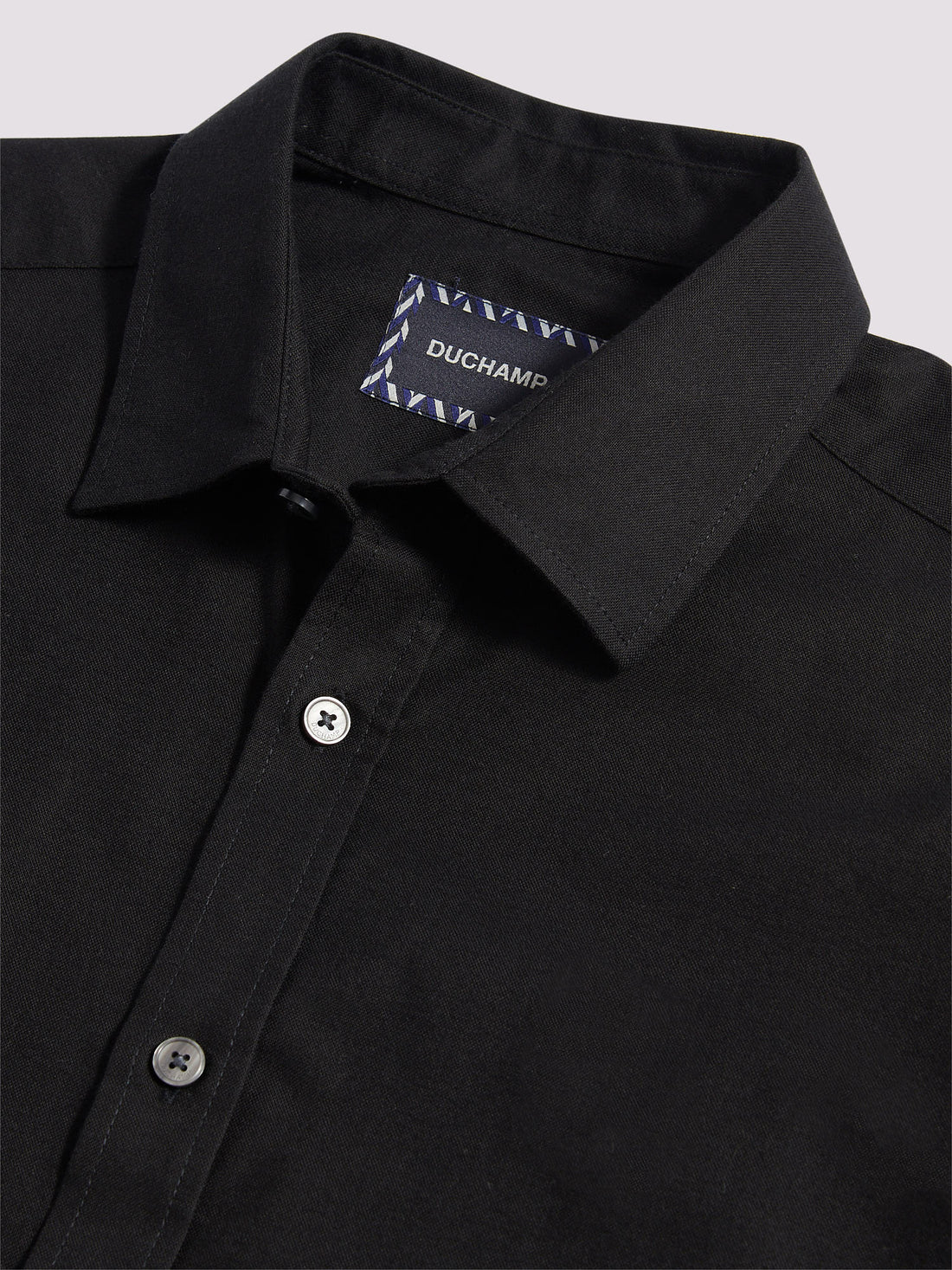 Duchamp Mens Oxford Shirt in Black