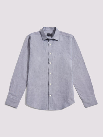 Duchamp Mens Oxford Shirt in Navy Blue