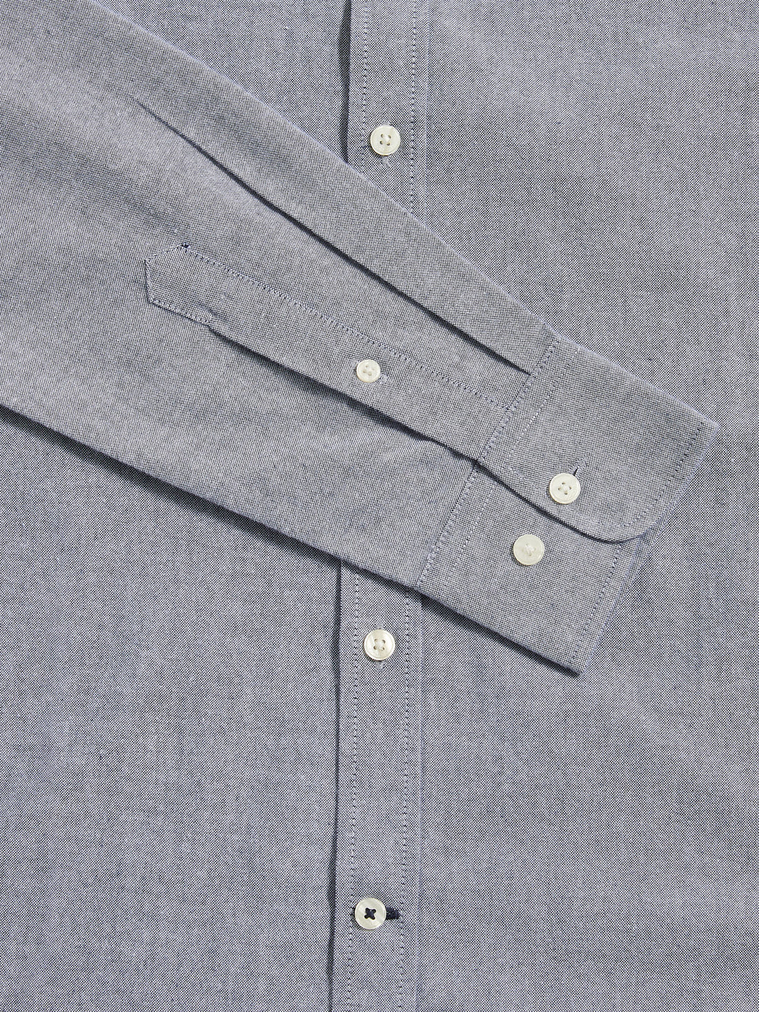 Duchamp Mens Oxford Shirt in Navy Blue