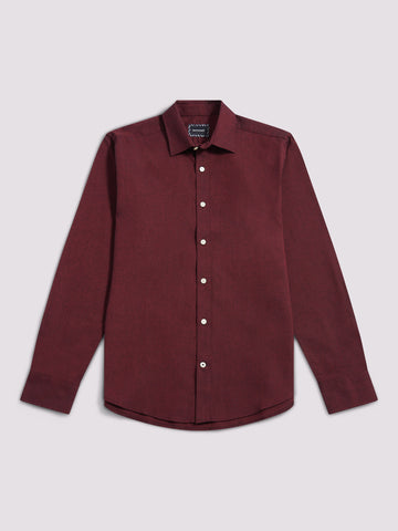 Duchamp Mens Oxford Shirt in Tibetan Red