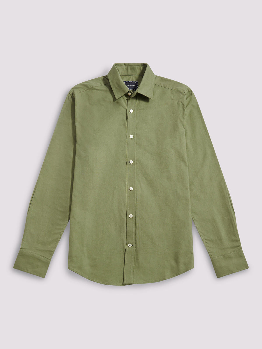 Duchamp Mens Oxford Shirt in Olivine