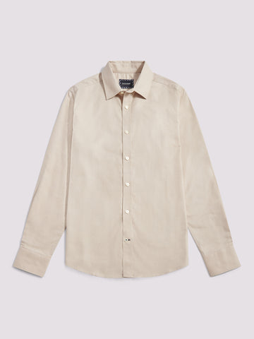 Duchamp Mens Oxford Shirt in Beige