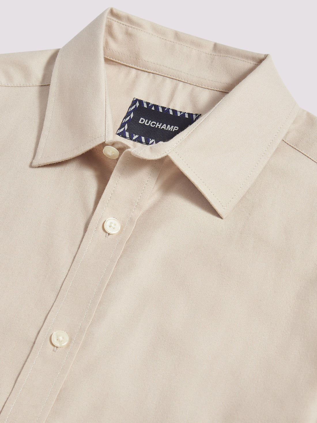 Duchamp Mens Oxford Shirt in Beige