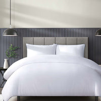 Duchamp Premium Cotton Sateen Piped Edge Duvet Set Bright White
