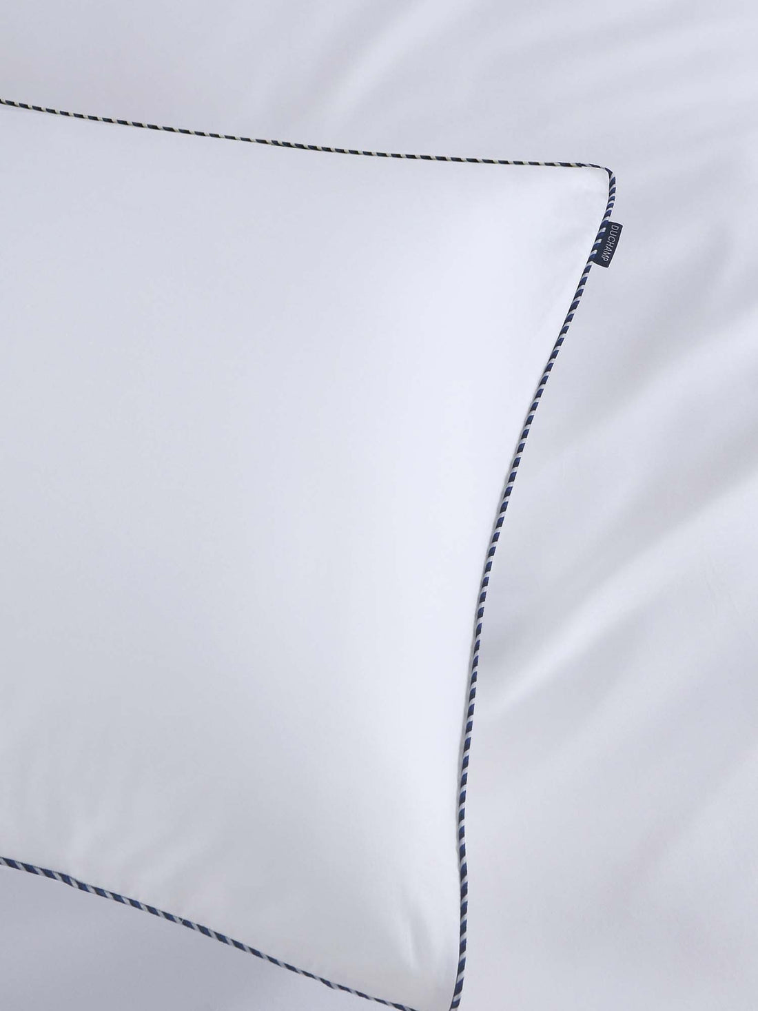 Duchamp Premium Cotton Sateen Piped Edge Duvet Set Bright White