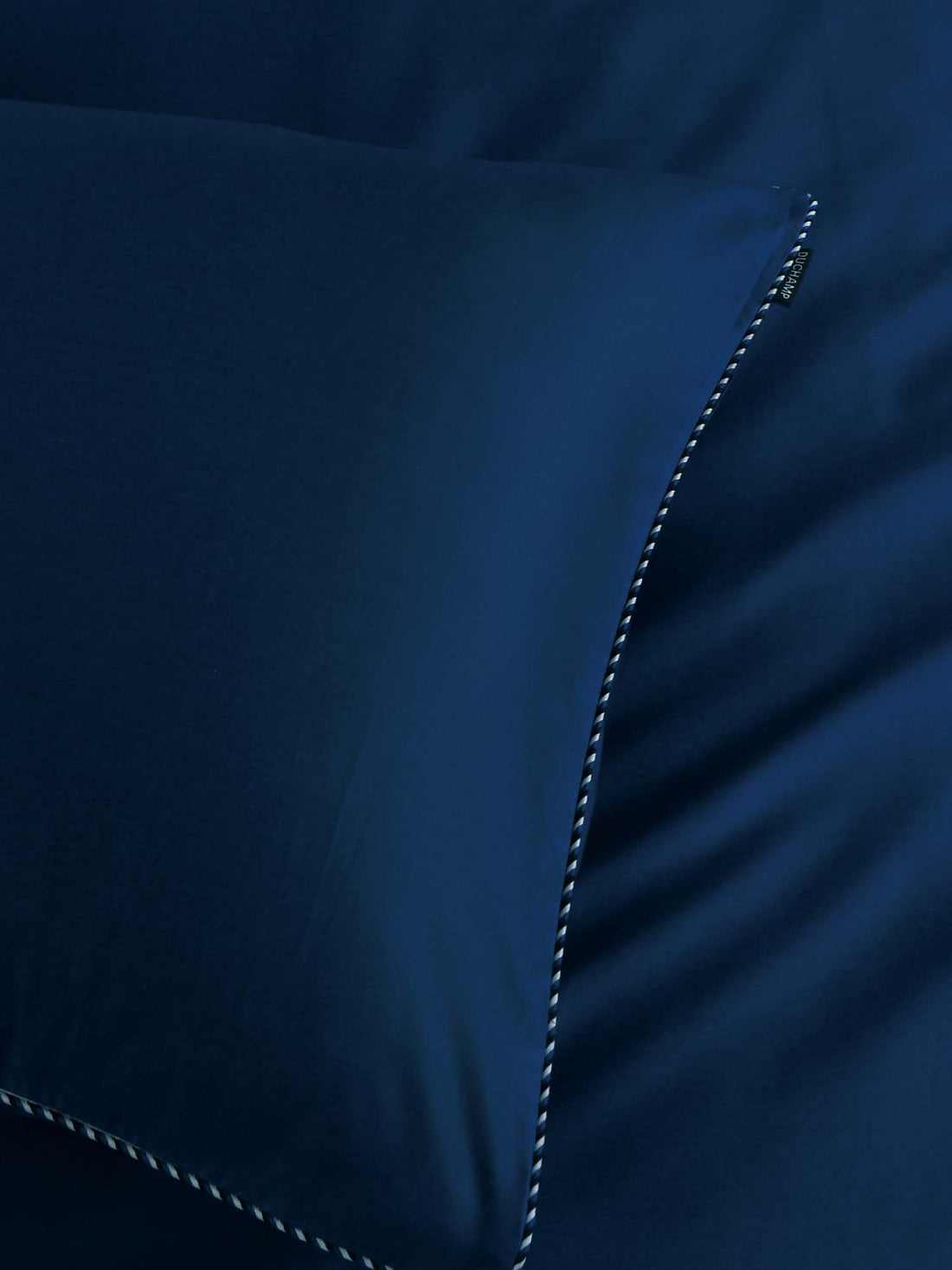Duchamp Premium Cotton Sateen Piped Edge Duvet Set Twilight Blue