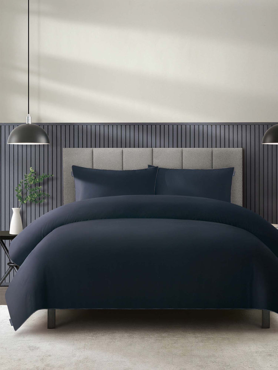 Duchamp Premium Cotton Sateen Piped Edge Duvet Set Deep Well