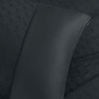 Duchamp Premium Cotton Sateen Monogram Jacquard Duvet Set Blackened Pearl