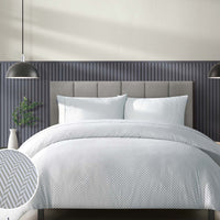 Duchamp Premium Cotton Herringbone Print Duvet Set High Rise
