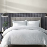 Duchamp Premium Cotton Herringbone Print Duvet Set High Rise