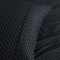 Duchamp Premium Cotton Herringbone Print Duvet Set Deep Well
