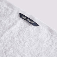 Duchamp Premium Cotton Brand Stripe Bath Towel Bright White