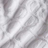 Duchamp Premium Cotton Monogram Jacquard Bath Towel Bright White